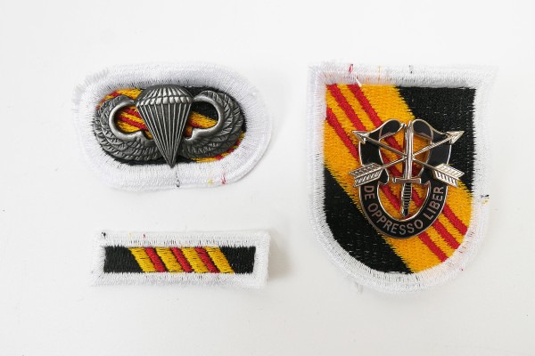 US Parachute Jump Wing oval - Barett Patch - Candy Bar Special Forces 5th SFG (A) 3rd Design