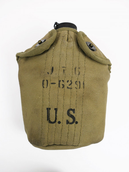 US Army Typ WW2 Repro Feldflasche mit Bezug und Becher