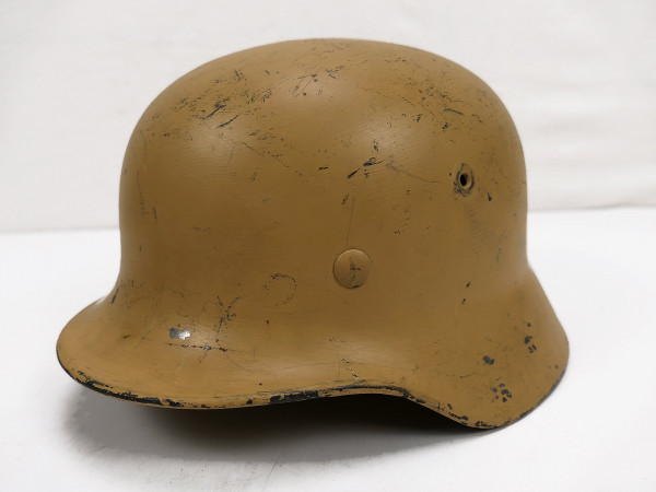 DAK Afrikakorps Camouflage Stahlhelm M40 mit Helmfutter aus Museum