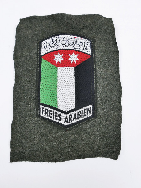 Freies Arabien Ärmelabzeichen Feldbluse Ärmelschild Freiwilligen Waffen SS auf Tuch