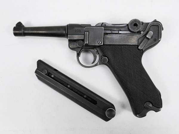 Wehrmacht Pistole P08 Luger "Antik" Deko Modell Filmwaffe