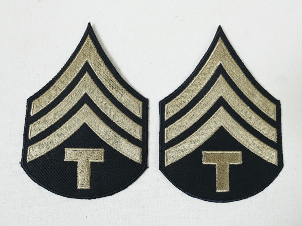 US ARMY WW2 Ranks Paar Dienstgradabzeichen T/4 Technician Rang Abzeichen Uniform