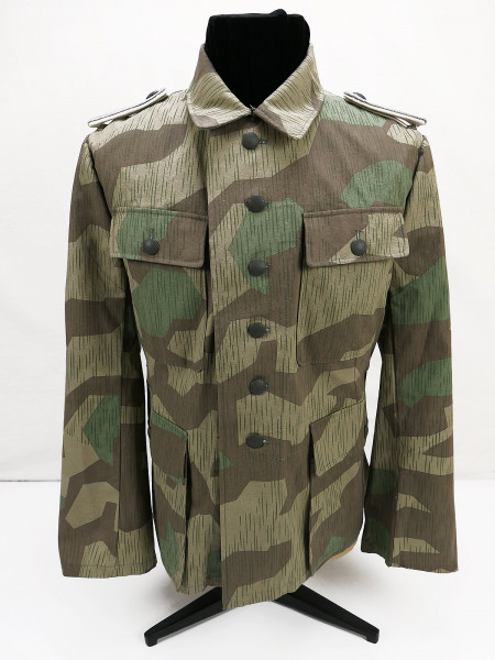 Wehrmacht Tarnjacke Splittertarn Feldjacke Viertaschenrock Leutnant Infanterie Größe 50