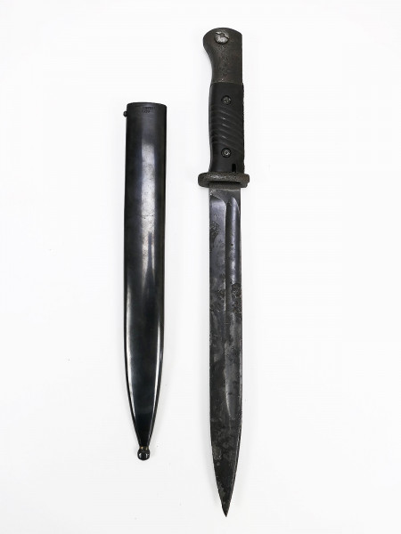 Wehrmacht original Bajonett M84/98 K98 / Seitengewehr F. Herder mit Repro Scheide