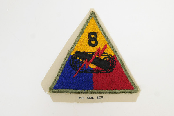 US ARMY WW2 Patch Ärmelabzeichen 8th Armored Division Panzerdivision 1941-1947