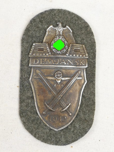 Wehrmacht Ärmelschild Demjansk 1942 Demjanskschild für Feldbluse F.A.D.