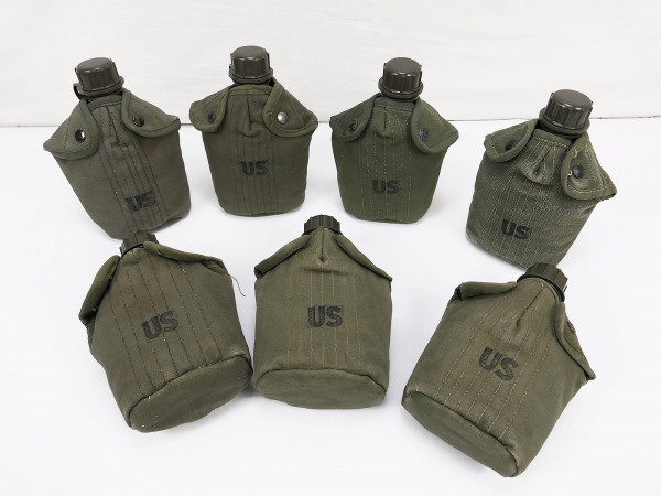 US ARMY WW2 Feldflasche + Feldflaschenbezug cover field canteen + Becher