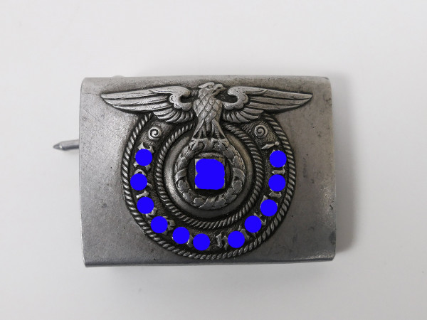 Waffen SS RZM Koppelschloss Aluminium mit toller Patina