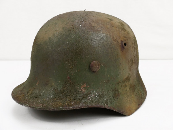 Wehrmacht Stahlhelm M40 NORMANDIE Tarnhelm Gr.56 Antik Rauhtarn