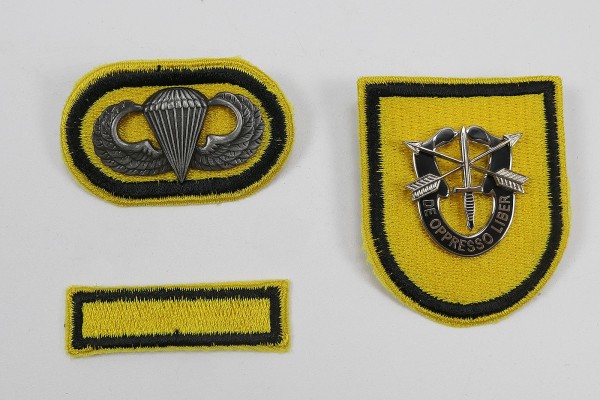 Special Forces US Parachute Jump Wing oval - Barett Patch - Candy Bar 3rd Design 1964 Abzeichen
