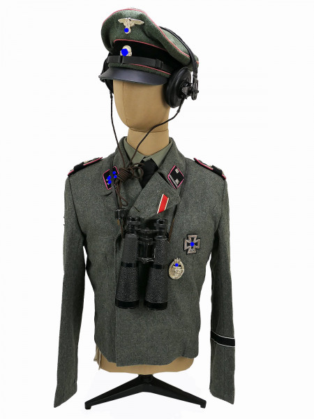 Uniform Ensemble LAH Leibstandarte Waffen SS Sturmgeschützjacke Schirmmütze Sturmgeschütz