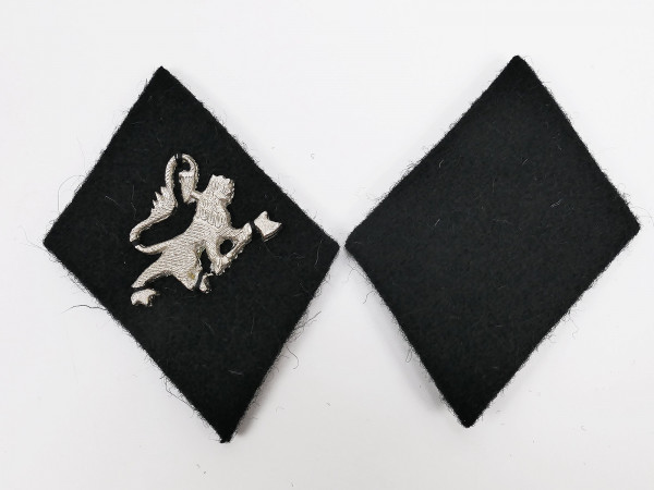 Kragenspiegel SS Schütze Freiwilligen Waffen SS Division NORWEGEN mit Metall Auflage