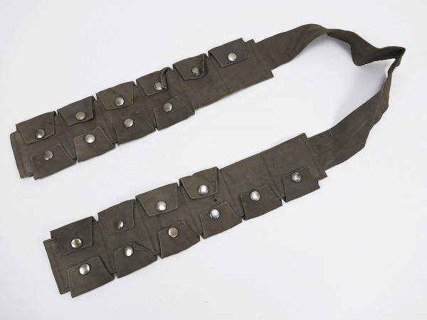 Wehrmacht Luftwaffe Fallschirmjäger K98 Bandolier grau frühes Modell Prym 6 Knöpfe