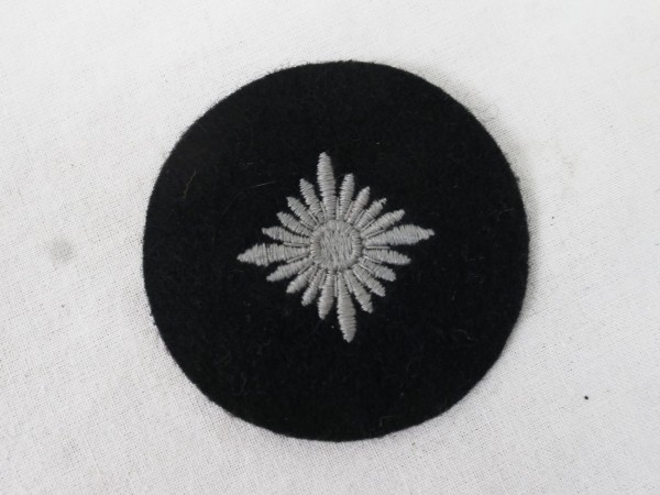 Wehrmacht Panzer Dienstgradstern Silber Stern Stoff gestickt Dienstgradabzeichen Waffenfarbe schwarz