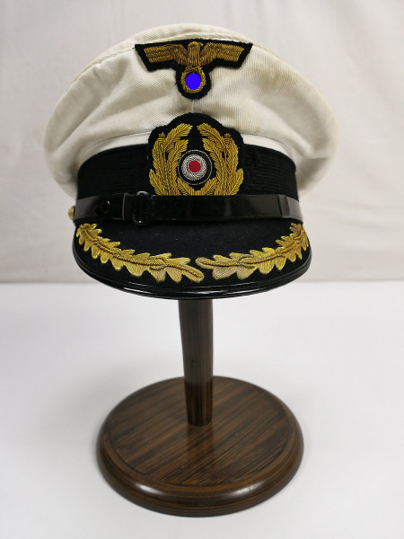 War Hat - Antike Kriegsmarine Schirmmütze Kapitän Gr.57 aus U-Boot Sammlung U-96