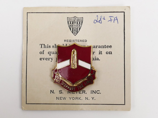 US WW2 Military Unit Crests Insignia 28th FIELD ARTILLERY BATTALION Pin Medal Badge Abzeichen
