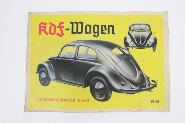 Wehrmacht Vintage Plakat Bild - KDF Wagen