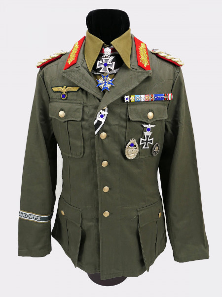 Generalfeldmarschall Erwin Rommel DAK Uniform Ensemble Afrikakorps mit Orden u. Auszeichnungen