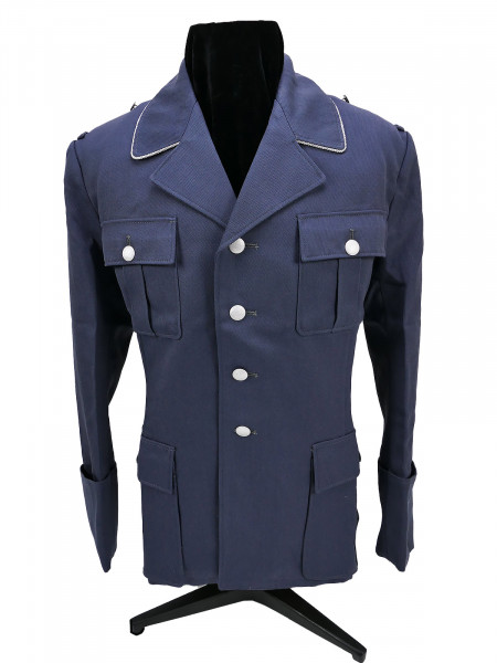 Luftwaffe Offiziers Viertaschenrock Gabardine Uniformjacke Blaugrau