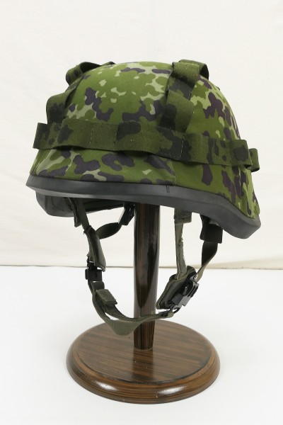 #1 Dänischer Gefechtshelm HMAK - Dänemark Taktischer Helm mit Helmbezug Flecktarn - Small