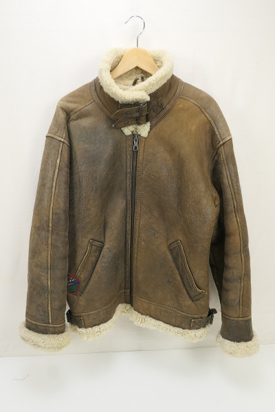 Typ USAF WW2 B3 sheep skin flight jacket Fliegerjacke B-3 Pilotenjacke Bomberjacke Gr. 50/52
