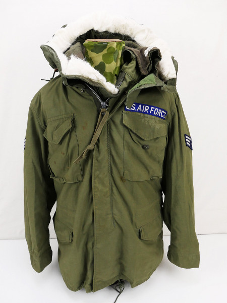 Vintage 60s US ARMY M65 OG-107 Coat Man's Field Jacket mit Liner + Kapuze Alpha Ind. Gr. Medium