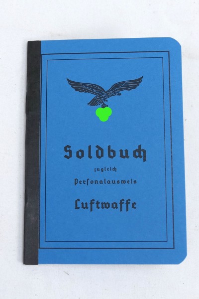 Soldbuch / Personalausweis Luftwaffe mit 5 Einlegern