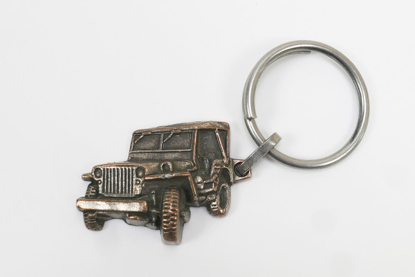 Willy´s Jeep Schlüsselanhänger Metall an Handgranaten Ring
