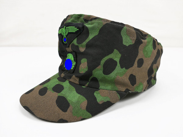 Waffen SS Feldmütze Platane Gr.60/61 Tarnmütze mit grünen Effekten