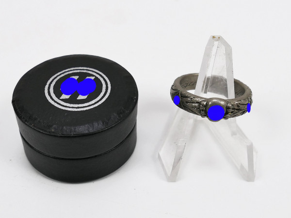 SS-Totenkopfring SS-Ehrenring S.Lb. MEYER Ring Schutzstaffel 20.5mm in Schatulle / Dose