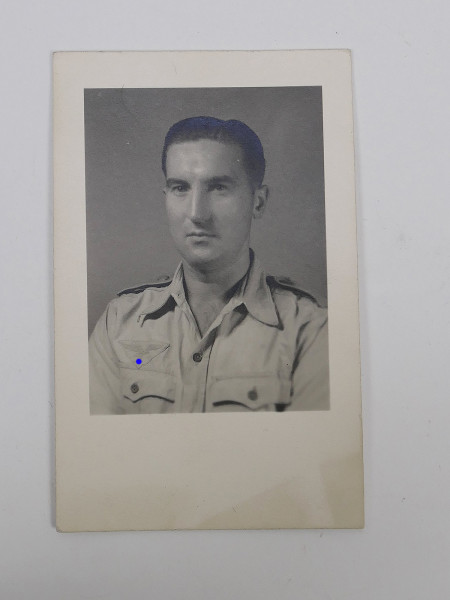 #B Wehrmacht Luftwaffe Foto junger Soldat im Tropenhemd Portrait Afrikakorps DAK