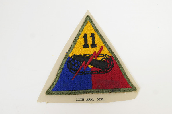 US ARMY WW2 Patch Ärmelabzeichen 11th Armored Division Panzerdivision 1941-1947