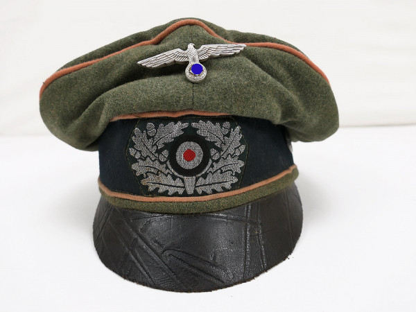 Wehrmacht Heeres Panzer Schirmmütze Panzerjäger Crusher Cap Gr.58 effektiert Windhund Division