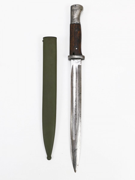 Original Bajonett 1884/98 K98 Seitengewehr Kaiserliche Abnahme 1917 mit Repro Scheide