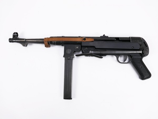 #3 MP38 Maschinenpistole Deko Modell Filmwaffe Metall Denix MP mit Leder Sicherungsriemen