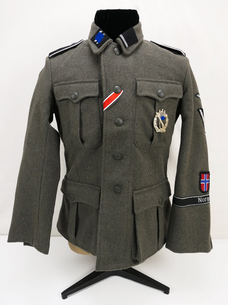 Waffen SS M40 Feldbluse Uniform Freiwilligen Div. NORGE aus Sammlungsauflösung