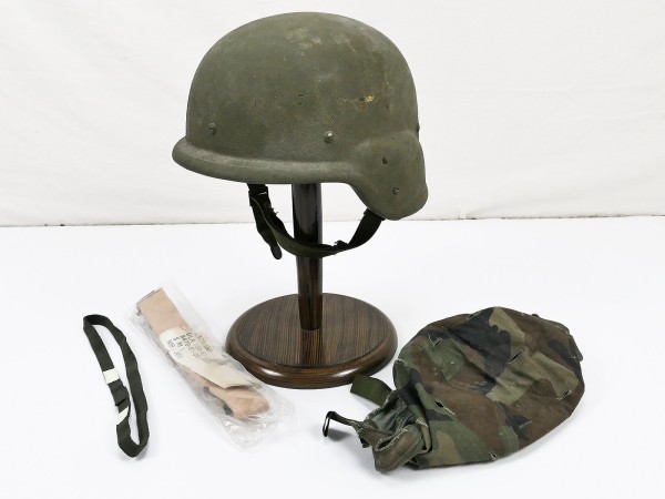 #17 US ARMY PASGT Gefechtshelm Original mit Helmbezug u. Cateye Helmgummi Gr. SMALL