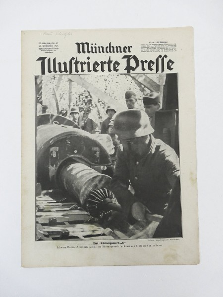 Münchner Zeitschrift Illustrierte Presse Zeitung JG20/Nr.37 Ausgabe 16. September 1943
