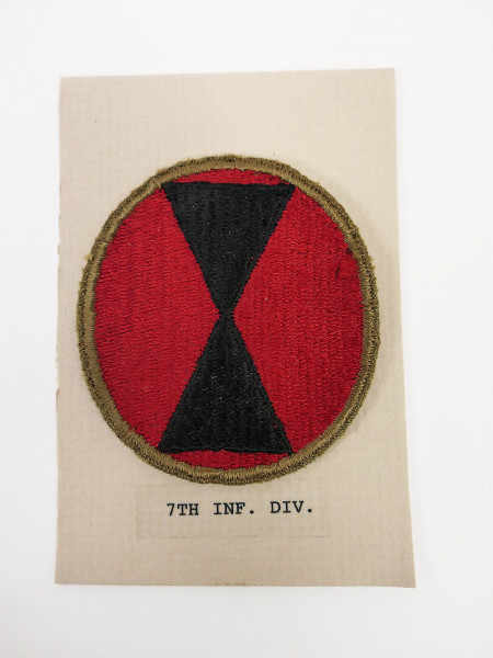 Original US ARMY WW2 Infanterie Divisionsabzeichen Patch - 7th Infantry Division Abzeichen