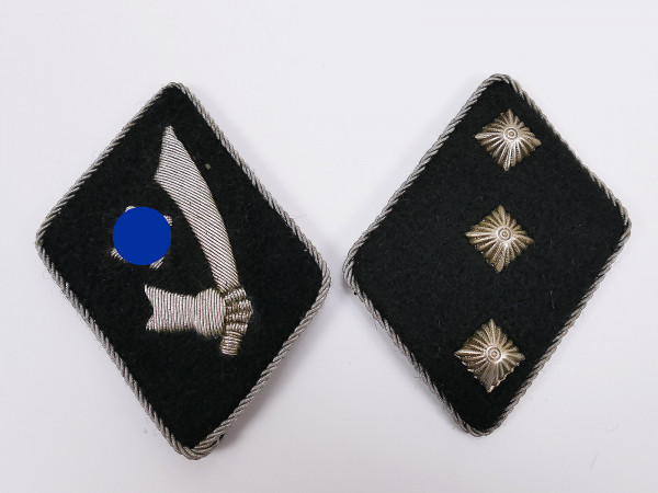 Waffen SS Kragenspiegel Untersturmführer 13. Waffen SS Gebirgs Division HANDSCHAR