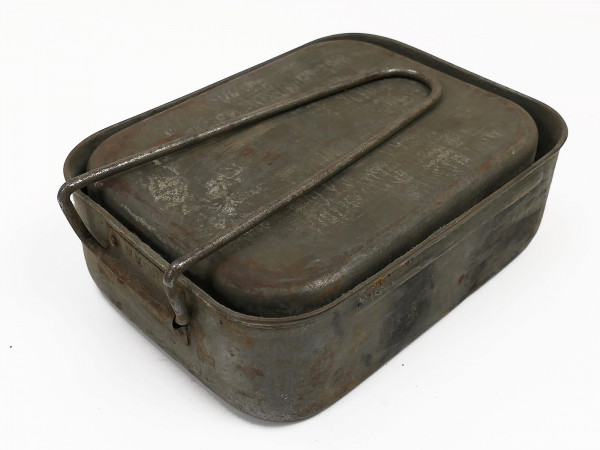 England GB WW2 1x Set Mess Kit Essgeschirr Kochgeschirr Ober- u. Unterteil Original WW2