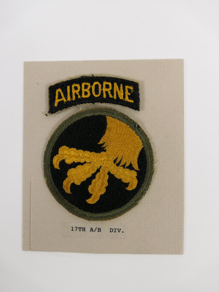 Original US ARMY WW2 Airborne A/B Divisionsabzeichen Patch - 17th A/B Division Abzeichen