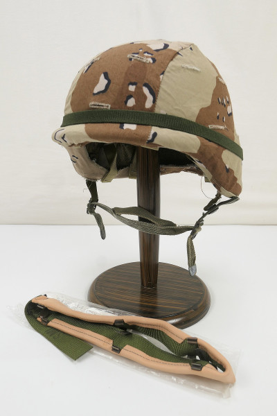 #E Nato PASG Paratrooper Gefechtshelm Combat Helm Gr. S mit US Desert Helmbezug