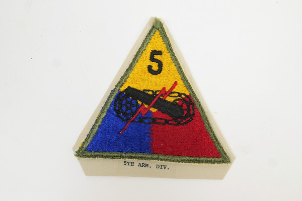 US ARMY WW2 Patch Ärmelabzeichen 5th Armored Division Panzerdivision 1941-1947