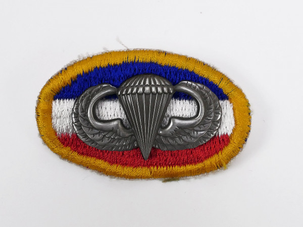 US Parachute Patch badge Fallschirmspringer Abzeichen Springerabzeichen Jump Wings oval