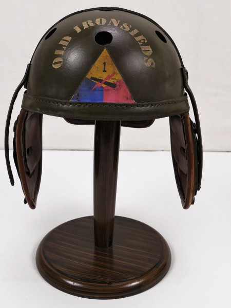 EINZELSTÜCK US WW2 OLD IRONSIDES 1st Armored Panzer Helm Tanker helmet M-1938 Panzerhelm