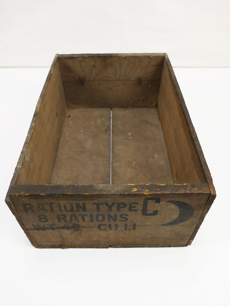1944 - Original US ARMY WW2 Rationen Field Ration Type C Holzkiste Verpflegung Kiste Jeep