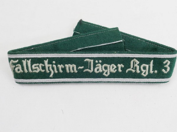 Wehrmacht Ärmelband Fallschirm-Jäger-Rgt. 3 Ärmelstreifen Fallschirmjäger Regiment