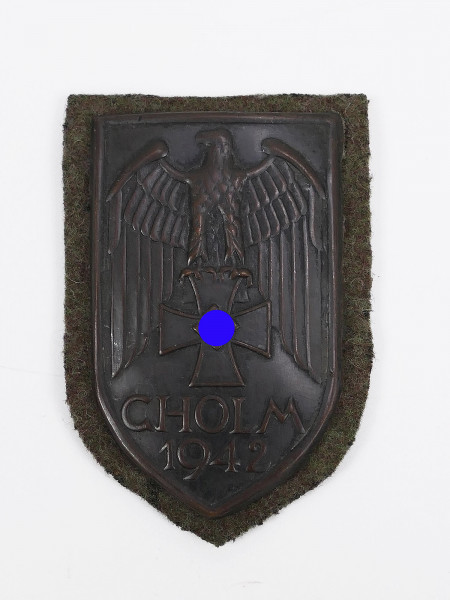 Wehrmacht Ärmelschild Cholm 1942 Cholmschild Feldbluse