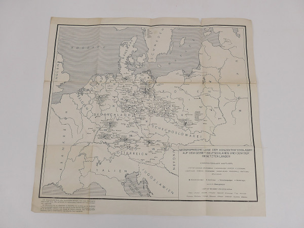 Gebietskarte Karte / Geographische Lage der K.-Lager in Deutschland R.Höss